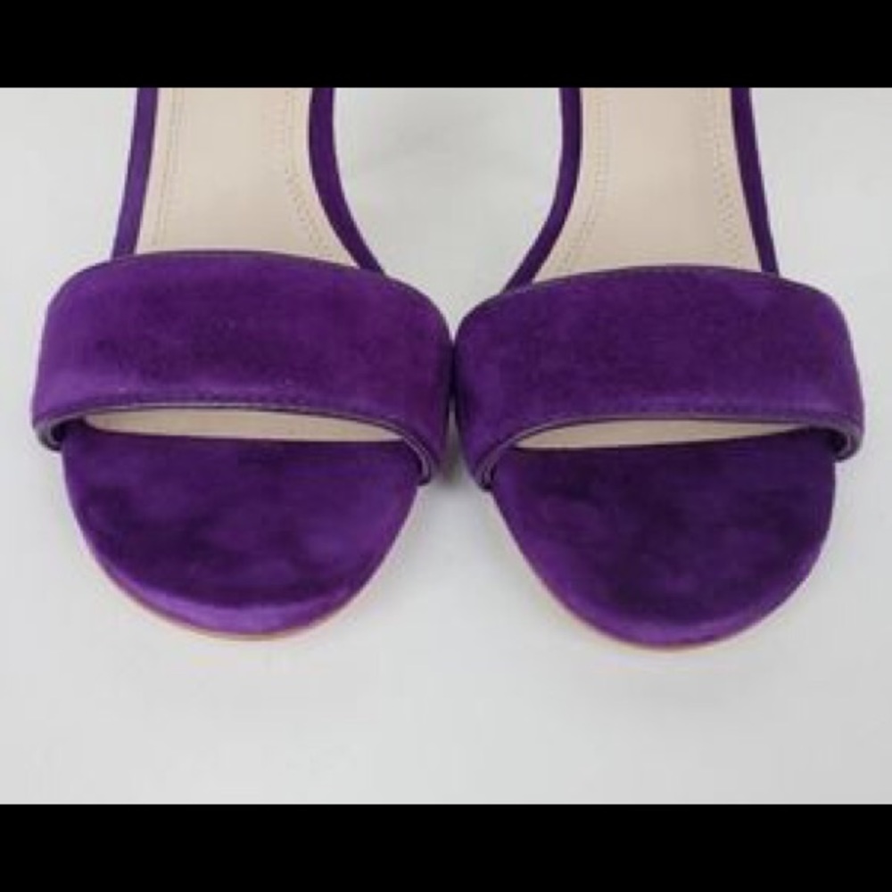 SANDRO NINA SUEDE LEATHER VIOLET HEELS NWT SZ 10 - Picture 4 of 4